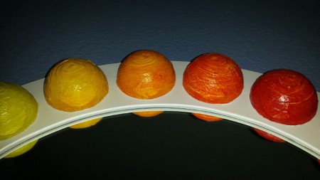Detalle de las semiesferas.